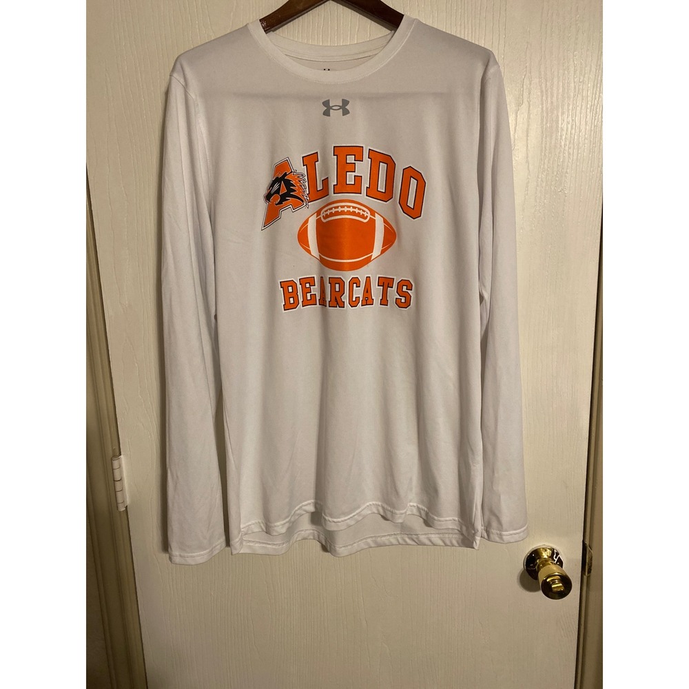 Under Armour Aledo Bearcats Football Long Sleeve Shirt Mens Med White UA
0698